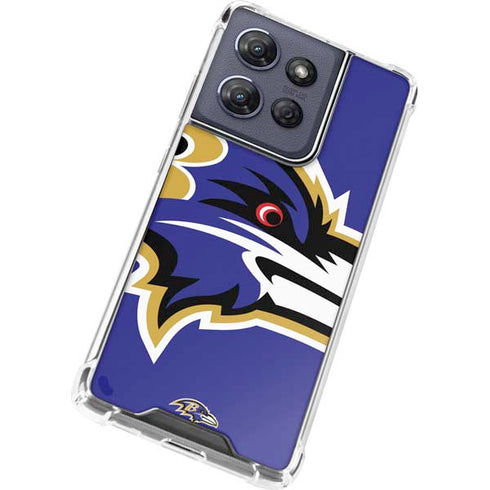 NFL Baltimore Ravens Large Logo Moto G Play 5G (2025) Clear Case